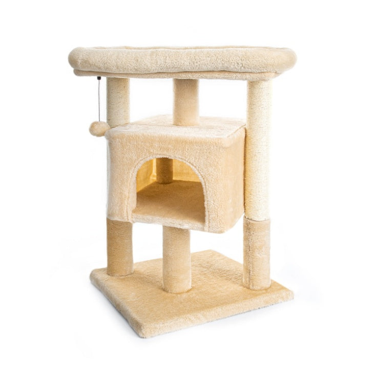 Cat Tree Tower With Indoor Condo, Scratching Posts, and Plush Perch Bed Furniture, 29inch