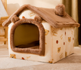 Load image into Gallery viewer, Foldable Dog Pet House with Villa Sleep Kennel Removable Nest Warm Enclosed Cave Sofa
