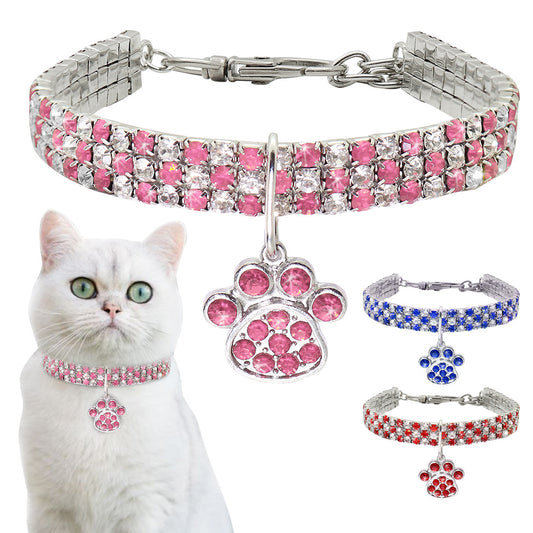 New Pet Collar Diamond Mixed Color Dogs And Cats Necklace Ornament