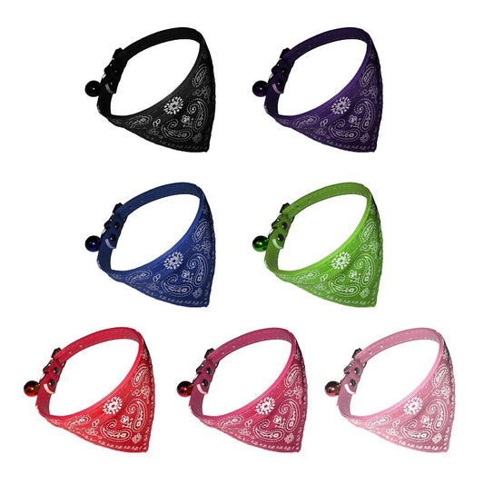 Pet Bell Triangular Binder Collar Dog Saliva Towel Scarf For Small Dogs Pet Decorations