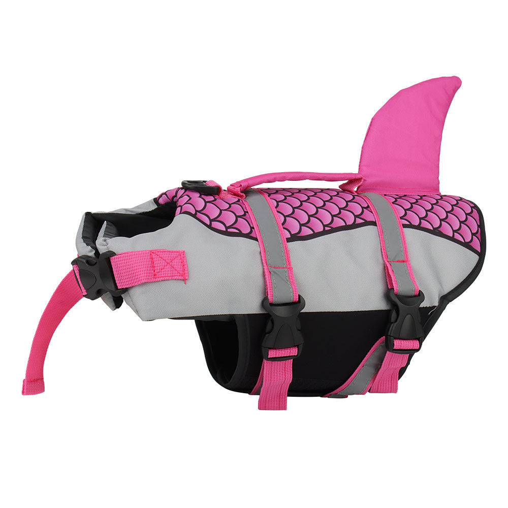 Swim Pet Dog Life Jacket Vest Clothes Life Vest Collar Harness Pets Swimming Summer Swimwear Scales Shark