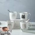 Load image into Gallery viewer, Breakfast Ceramic Milk Coffee Cup Couple Personality Creative Cartoon Cats
