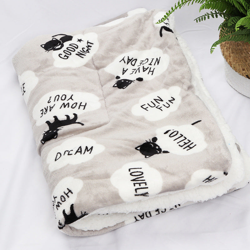 Cats Fleece Mat Pet Blankets