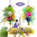 Load image into Gallery viewer, 3pcs Bird Toy Parrot Gnawing Supplies Utensils Brushed Rattan Ball Grass Wooden Toys
