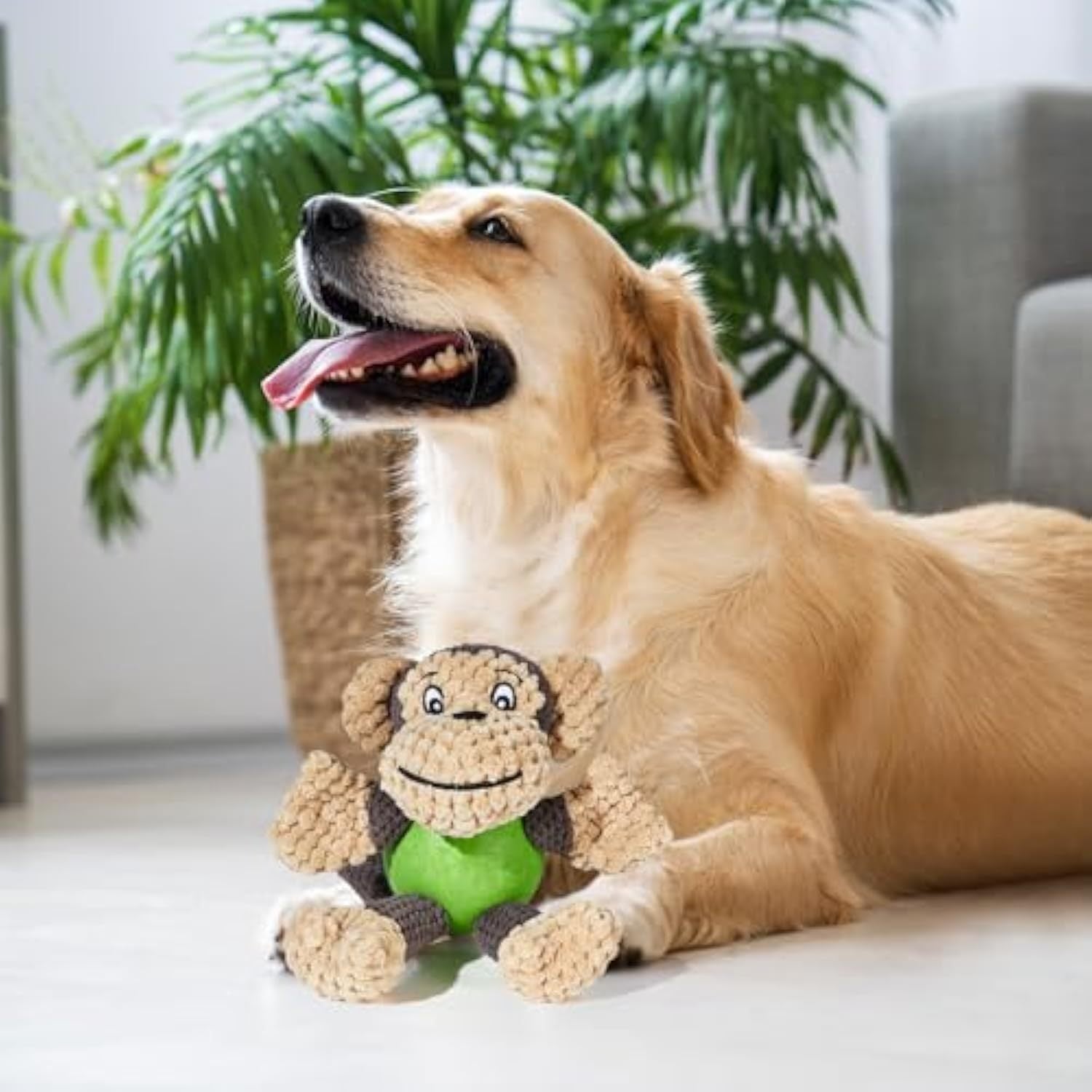 Dog Cute Squeaky Stuffed Animal Monkey Plush Toy