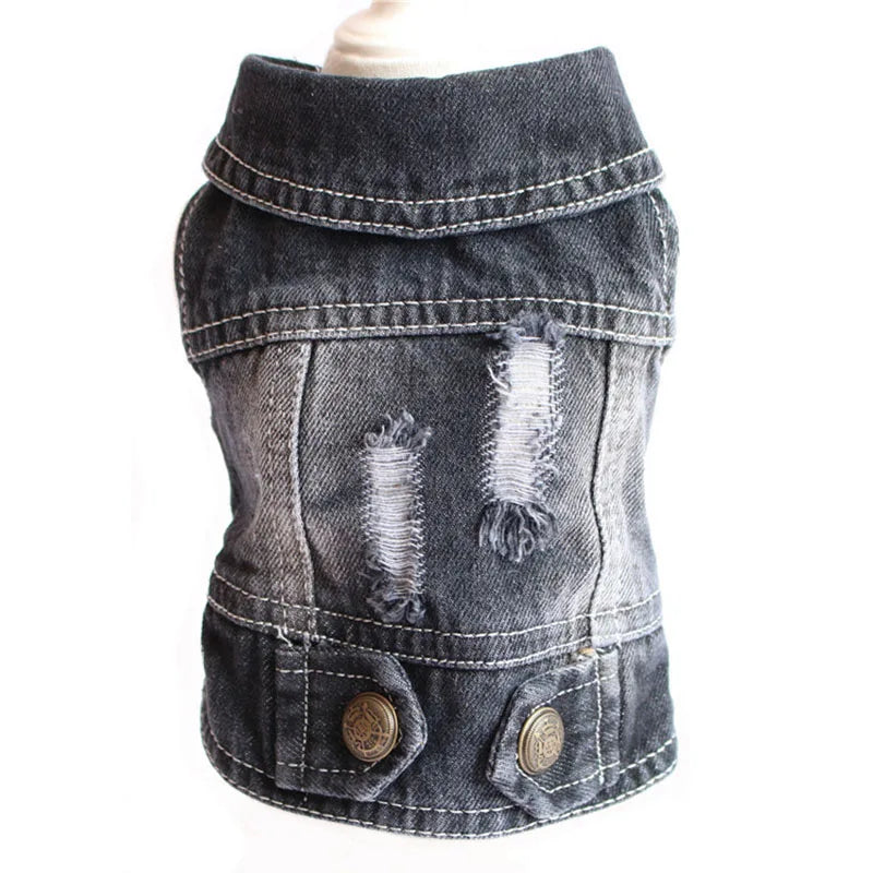 Denim Dog Clothes for Pitbull Dachshund Fashion Dog Jean Jacket