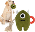 Load image into Gallery viewer, Large Dog Squeaky Chew Stuffed Plush Tug Of War Rope Monster Toys
