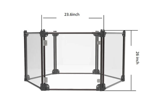 Acrylic Dog Playpen Steel Indoor Puppy Pen Clear Dog Play Pen with Pets Fence