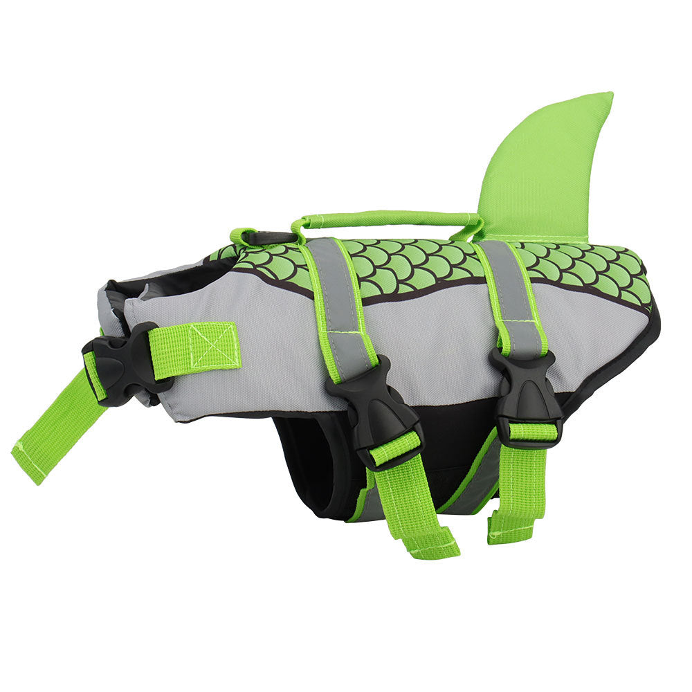 Swim Pet Dog Life Jacket Vest Clothes Life Vest Collar Harness Pets Swimming Summer Swimwear Scales Shark