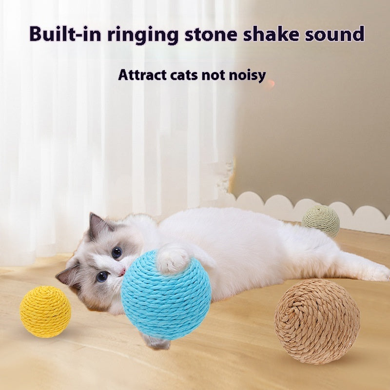 String Sisal Ball Self-Hi Relieving Stuffy Funny Cat Toy