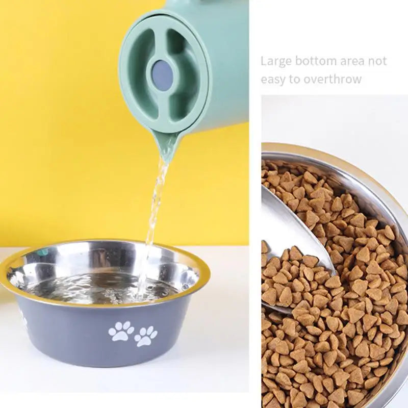 Pet Food Dish Bowl For Pet Feeding Stainless Steel Dog Bowls For Large Dogs Indoor High Capacity Metal Cat Food Bowls