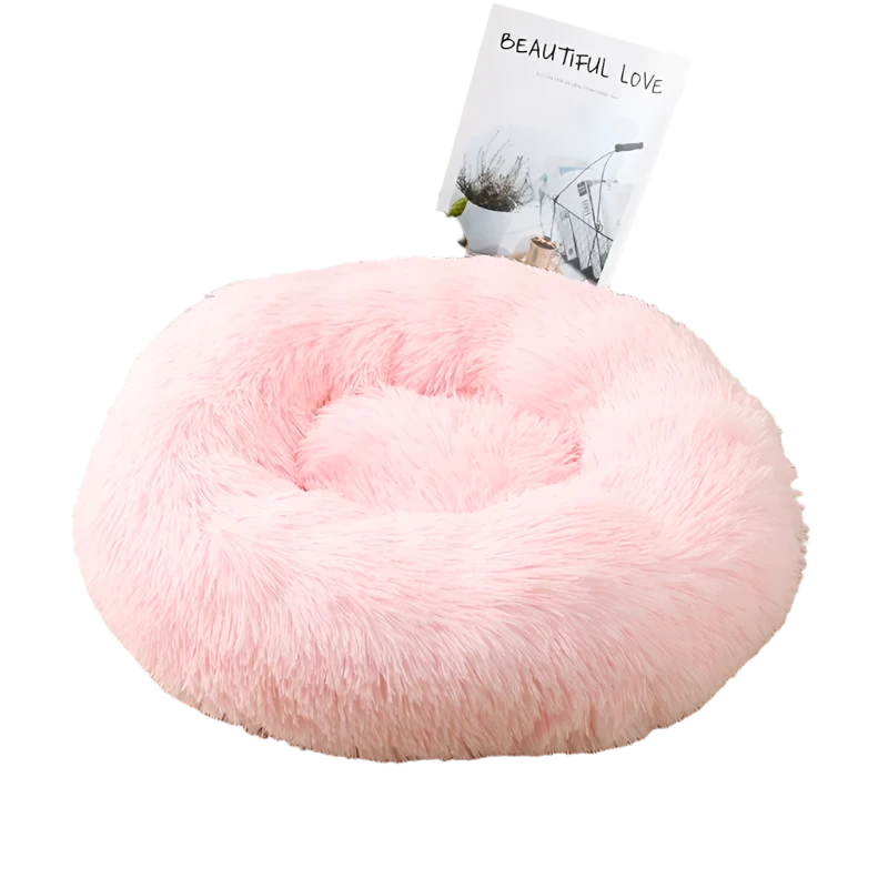 Donut Dog Bed Warm Soft Long Plush Bed For Small Large Dog Washable Sofa Cushion