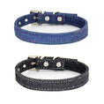 Load image into Gallery viewer, Pet Adjustable Collar With Bell Leather Denim
