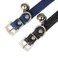 Load image into Gallery viewer, Pet Adjustable Collar With Bell Leather Denim
