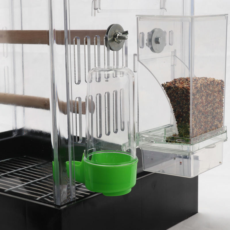 Transparent Automatic Plug-in Bird Food Container