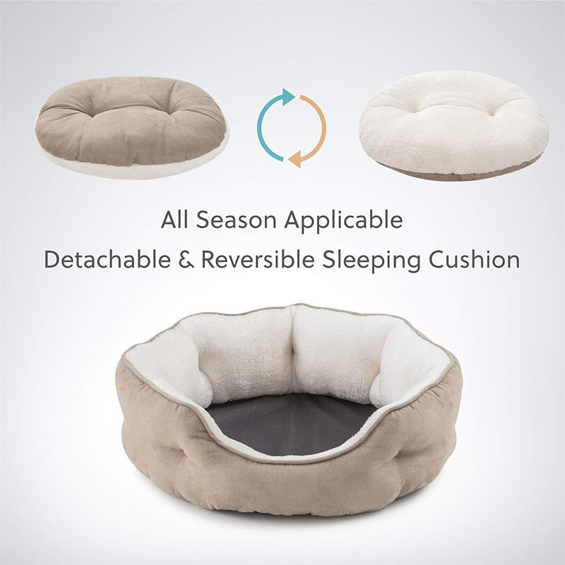 Soft Round Bed Sofa Blankets Kennel Nest Cats and Puppies