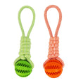 Load image into Gallery viewer, Dog Toys Treat Balls Interactive Hemp Rope Rubber Leaking Balls For Small Dogs Chewing Bite Resistant Toys Pet Tooth Cleaning
