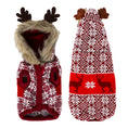 Load image into Gallery viewer, Christmas Elk Vintage Hooded Fur Collar Pet Clothes
