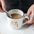 Load image into Gallery viewer, Breakfast Ceramic Milk Coffee Cup Couple Personality Creative Cartoon Cats
