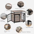 Load image into Gallery viewer, Dog Crate Furniture, 25.1 Inches Wooden Dog Crate, Dog Kennels Indoor with 3 Doors, Decorative Pet House End Table
