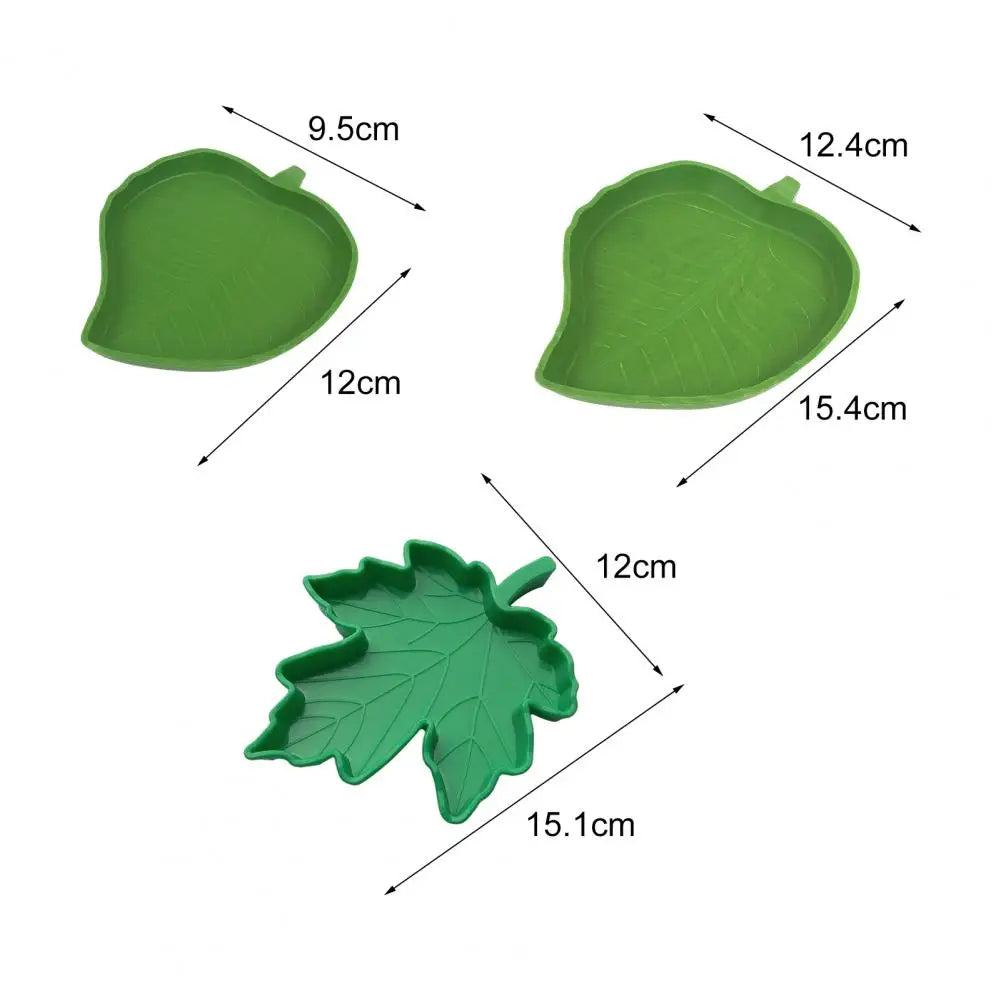 Leaf Shape Reptile Feeder Food Water Bowl Reptile  Feeder Bowl