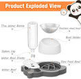 Load image into Gallery viewer, Elevated Panda Raised Stainless Steel Bowls With Automatic Water Dispenser Bottle For Pets
