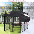 Load image into Gallery viewer, 4' x 4' x 4.5' Dog Kennel Outdoor Outside Kennel with Indoor Enclosure Outdoor Pen with Lockable Door for Small/Medium Dogs
