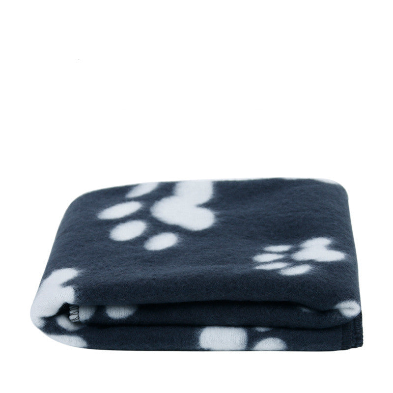 Dog Paw Print Blanket Soft Warm Double Sided