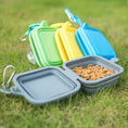 Load image into Gallery viewer, Foldable Bowl Dish For Dogs Outdoor Collapsible Silicone Food Water Feeding
