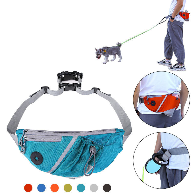 Portable Pet Dog Training Bag Waist Bags Wiht Dog Leash Pouch Obedience Agility Outdoor Feed Storage Waist Bag