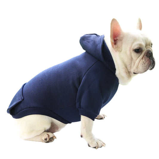 Dog Hoodie With Pocket Fall Winter Warm Soft Fleece Pet Clothes