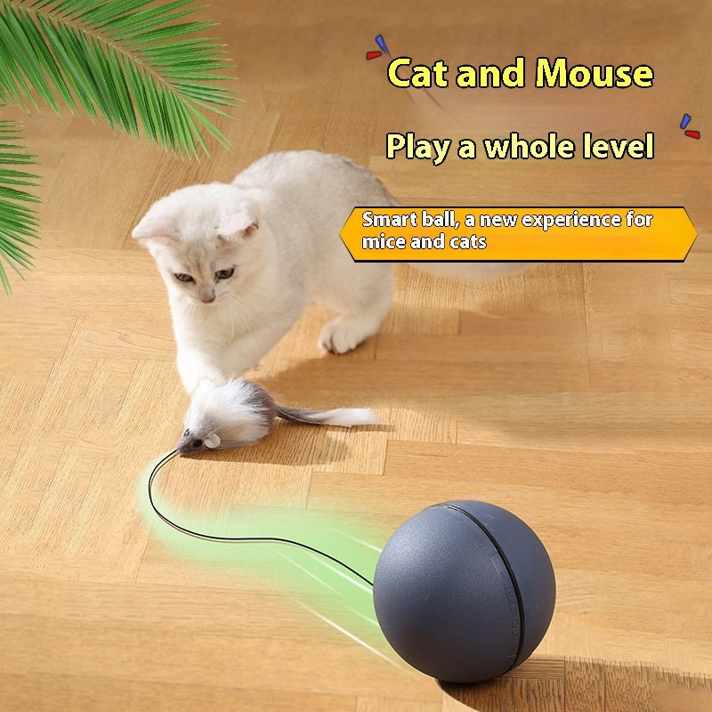 Automatic Intelligent Rolling Ball Mouse Teaser Cat Toys