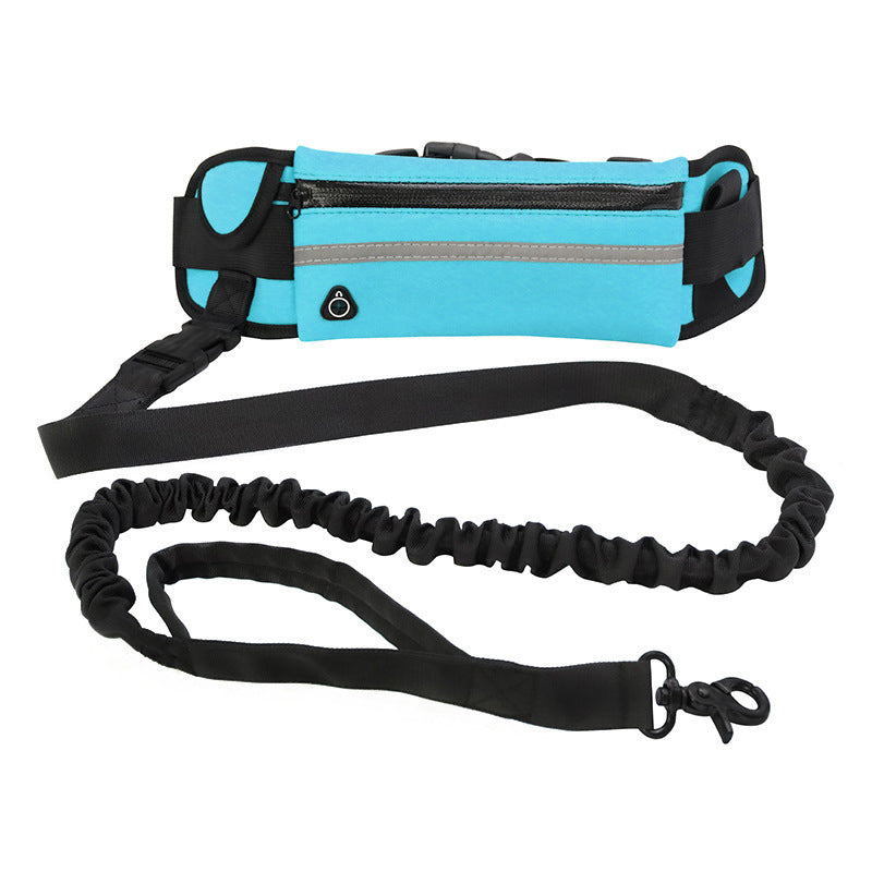 Hands Free Walking And Training Belt With Leash For Up To 180lbs Dogs With Phone Pocket And Water Bottle Holder