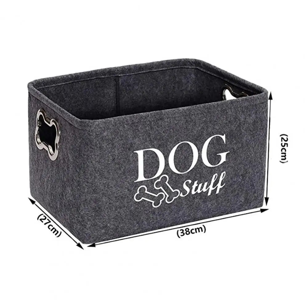 Dog Toy Organizer Storage with Handle for Clothing Blankets Pet Items