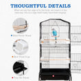 Load image into Gallery viewer, 59.3 Rolling Bird Cage, Large Forged Iron Cage, Medium-sized Pet House, with Rolling Bracket and Storage Rack
