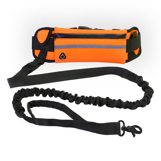 Hands Free Walking And Training Belt With Leash For Up To 180lbs Dogs With Phone Pocket And Water Bottle Holder