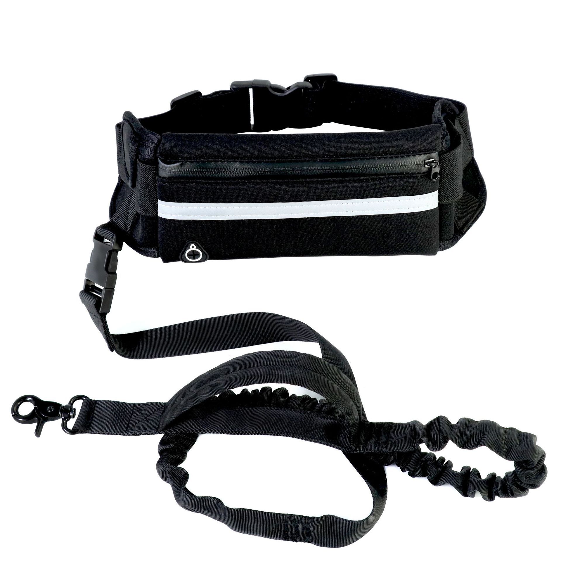 Hands Free Walking And Training Belt With Leash For Up To 180lbs Dogs With Phone Pocket And Water Bottle Holder