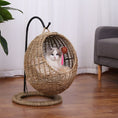 Load image into Gallery viewer, Pet Cat Litter Round Semi-enclosed Opening Cat Hanging Basket Bed
