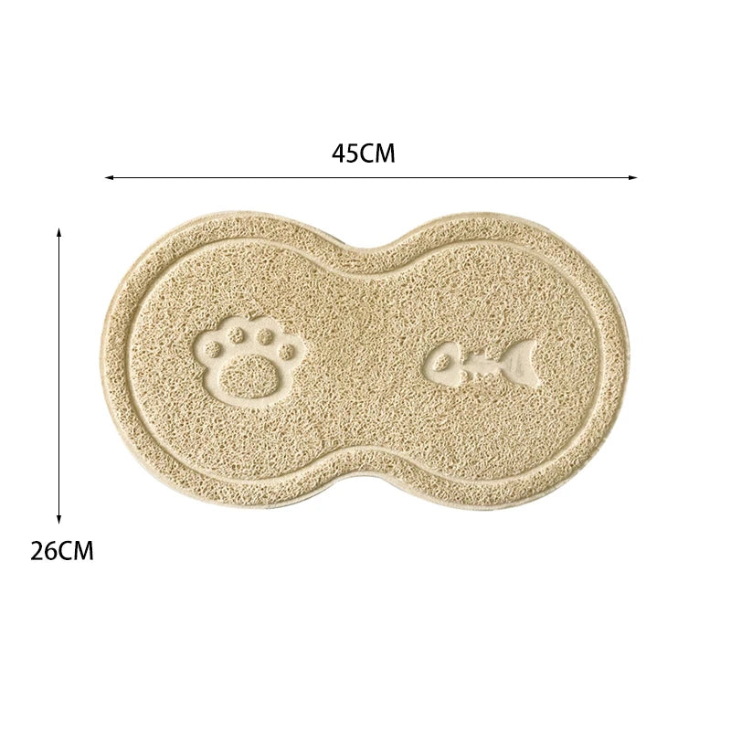 Cat And Dog Pet Mat Cute Pad Foot Mat Non-Slip Dish Bowl Feeding Pad