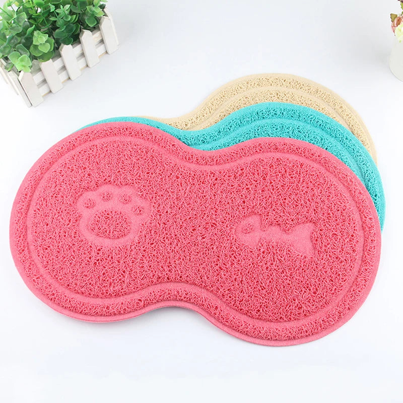 Cat And Dog Pet Mat Cute Pad Foot Mat Non-Slip Dish Bowl Feeding Pad