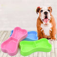 Load image into Gallery viewer, Bone Shape Plastic Double Dog Bowls
