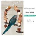 Load image into Gallery viewer, Wooden Parrot Swing Natural Log Bird Stand Pole Perched Wooden Mountain Parrot Toys
