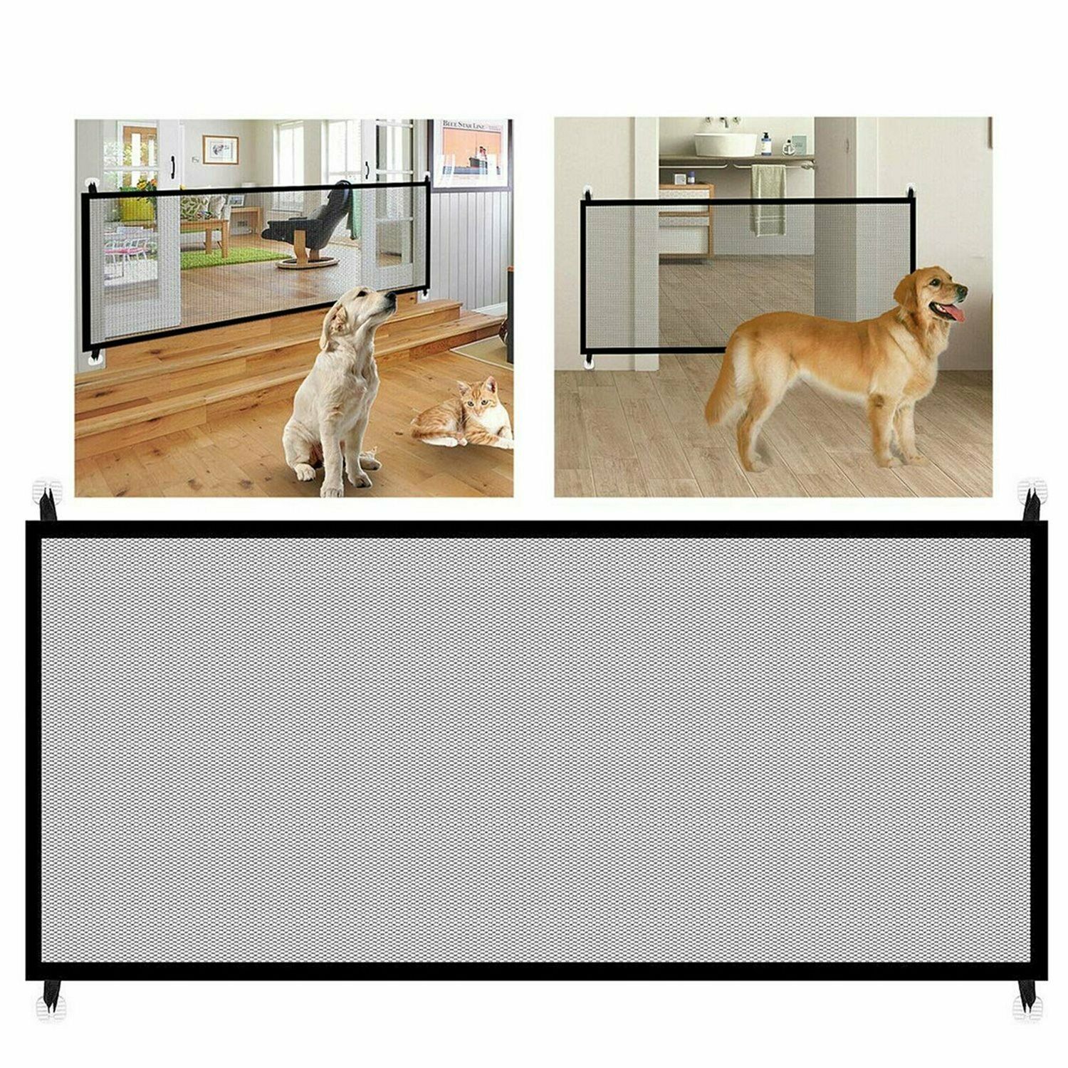 Pet Dog Fence Gate Safe Guard Safety Enclosure Dog Fences Dog Gate The Ingenious Mesh Magic Pet Gate Pet Supplies