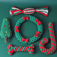 Load image into Gallery viewer, Christmas Pet Cotton Rope Candy Cane Toy Sets
