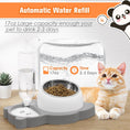 Load image into Gallery viewer, Elevated Panda Raised Stainless Steel Bowls With Automatic Water Dispenser Bottle For Pets
