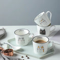 Load image into Gallery viewer, Breakfast Ceramic Milk Coffee Cup Couple Personality Creative Cartoon Cats
