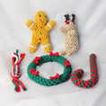 Load image into Gallery viewer, Christmas Pet Cotton Rope Candy Cane Toy Sets
