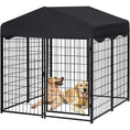 Load image into Gallery viewer, 4' x 4' x 4.5' Dog Kennel Outdoor Outside Kennel with Indoor Enclosure Outdoor Pen with Lockable Door for Small/Medium Dogs
