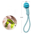 Load image into Gallery viewer, Dog Toys Treat Balls Interactive Hemp Rope Rubber Leaking Balls For Small Dogs Chewing Bite Resistant Toys Pet Tooth Cleaning
