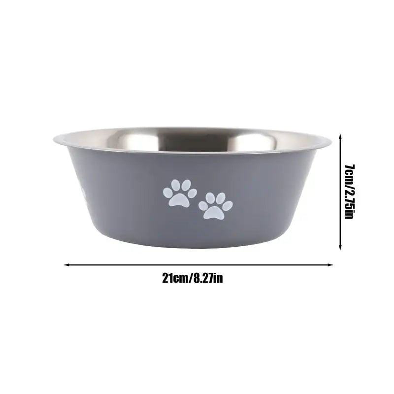 Pet Food Dish Bowl For Pet Feeding Stainless Steel Dog Bowls For Large Dogs Indoor High Capacity Metal Cat Food Bowls